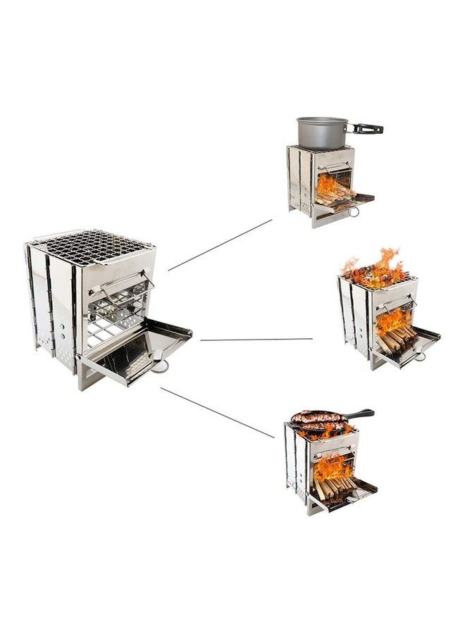 XiuWoo - Portable Wood Burning Stove 14 x 14 x 21cm - Image 1