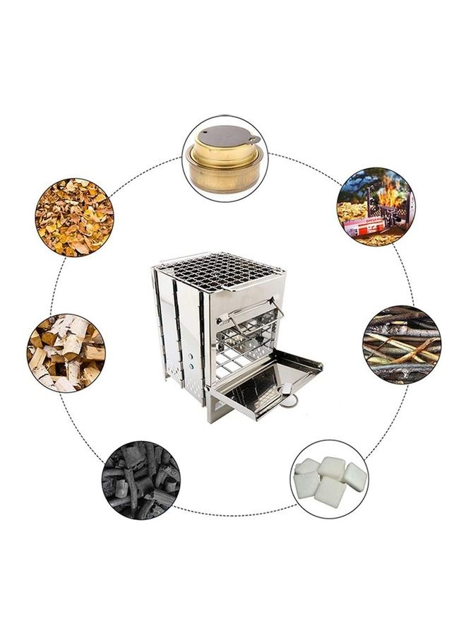 XiuWoo - Portable Wood Burning Stove 14 x 14 x 21cm - Image 1
