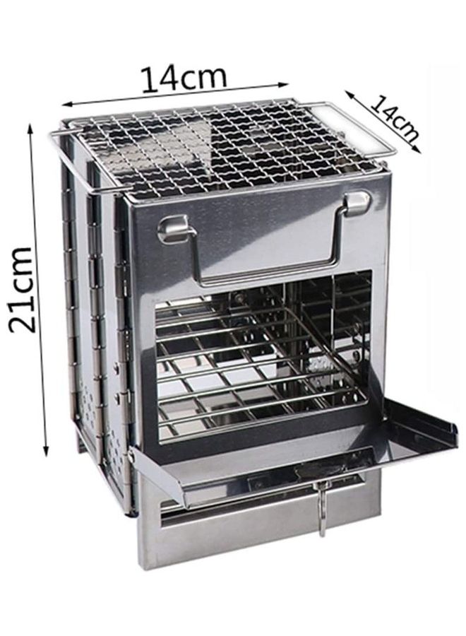 XiuWoo - Portable Wood Burning Stove 14 x 14 x 21cm - Image 1