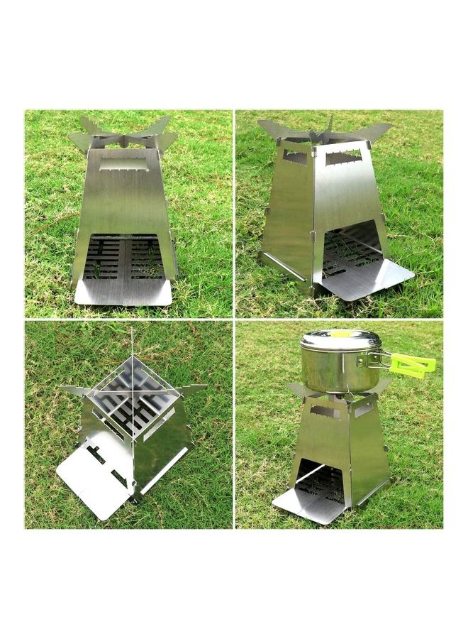 XiuWoo Stainless Steel Folding Camping Wood Stove with Bag 24.5 x 16.5 x 16.5cm  - Image 4