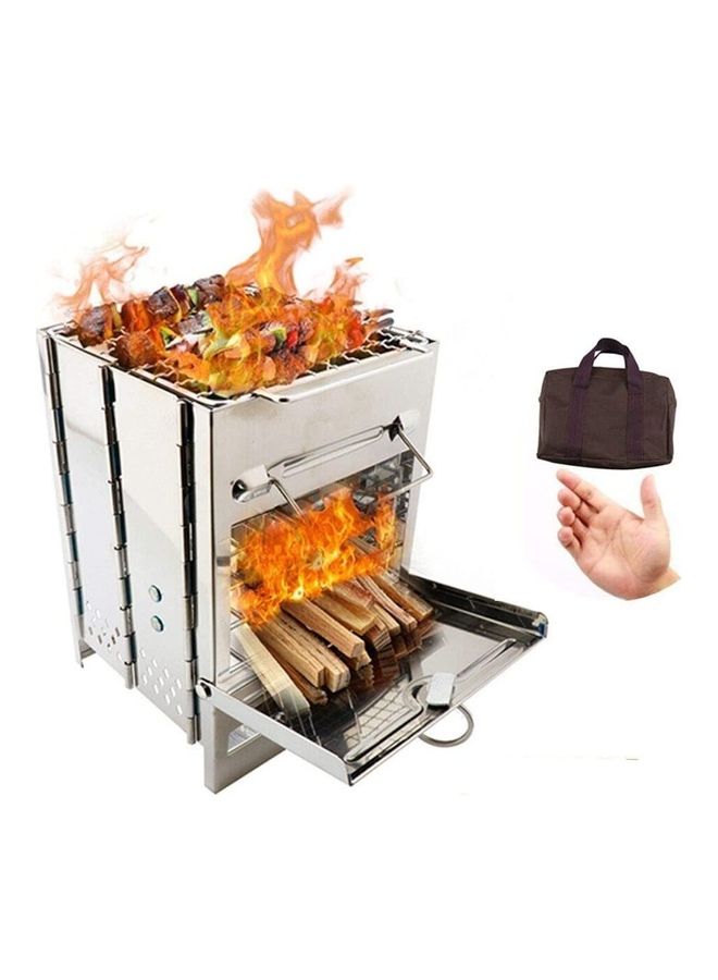 XiuWoo Potable Folding Stainless Steel Wood Burning Camp Stove with Bag  - Image 1