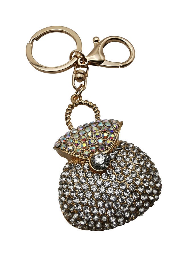 Generic Stylish Design Key Chain Gold/Clear  - Image 2