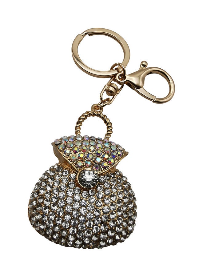 Generic Stylish Design Key Chain Gold/Clear  - Image 3