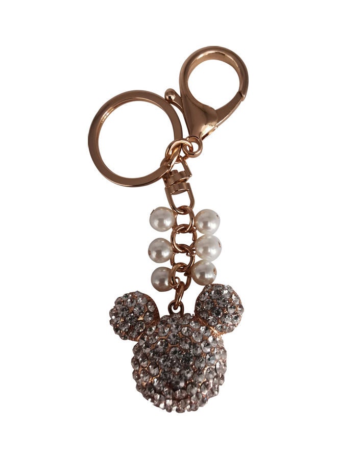 Generic Stylish Design Key Chain Clear/White/Gold  - Image 2