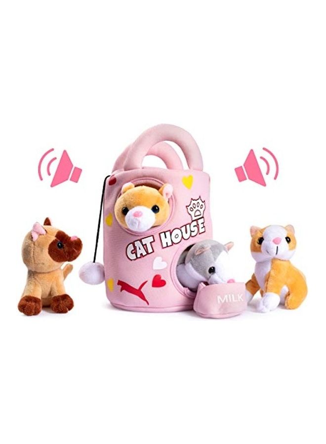 Plush Creations Soft Talking And Meowing Plush Kitten Set With House  - Image 1