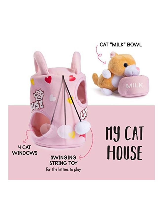 Plush Creations Soft Talking And Meowing Plush Kitten Set With House  - Image 2