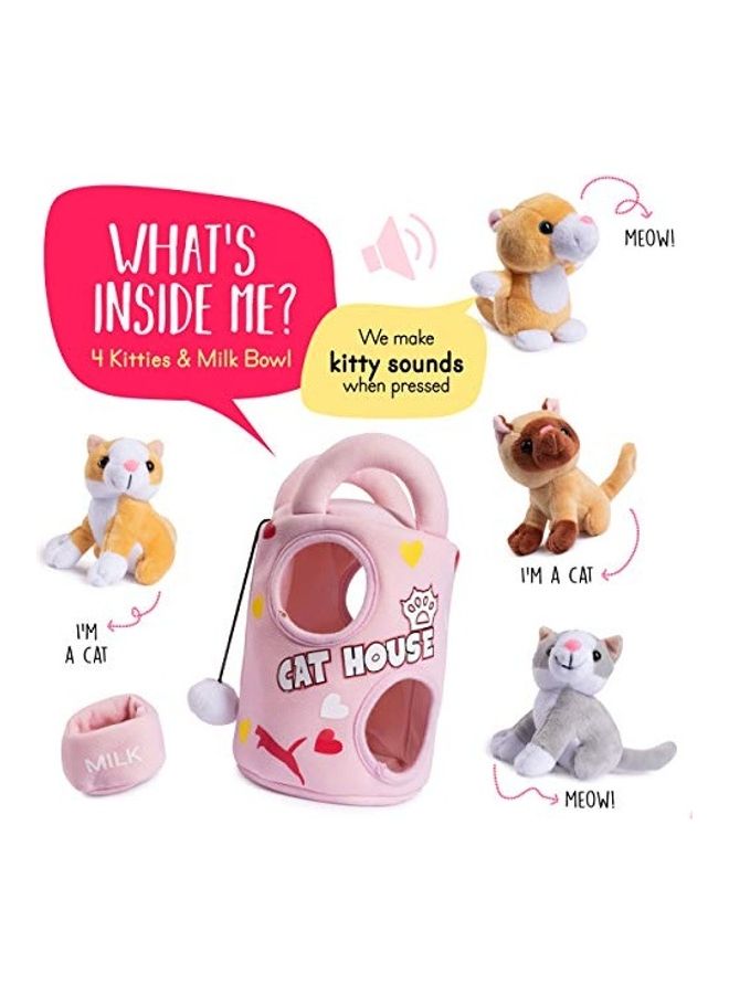 Plush Creations Soft Talking And Meowing Plush Kitten Set With House  - Image 3