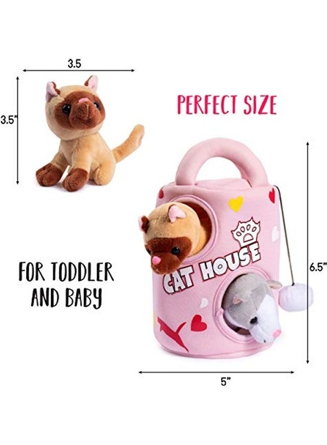 Plush Creations Soft Talking And Meowing Plush Kitten Set With House  - Image 4