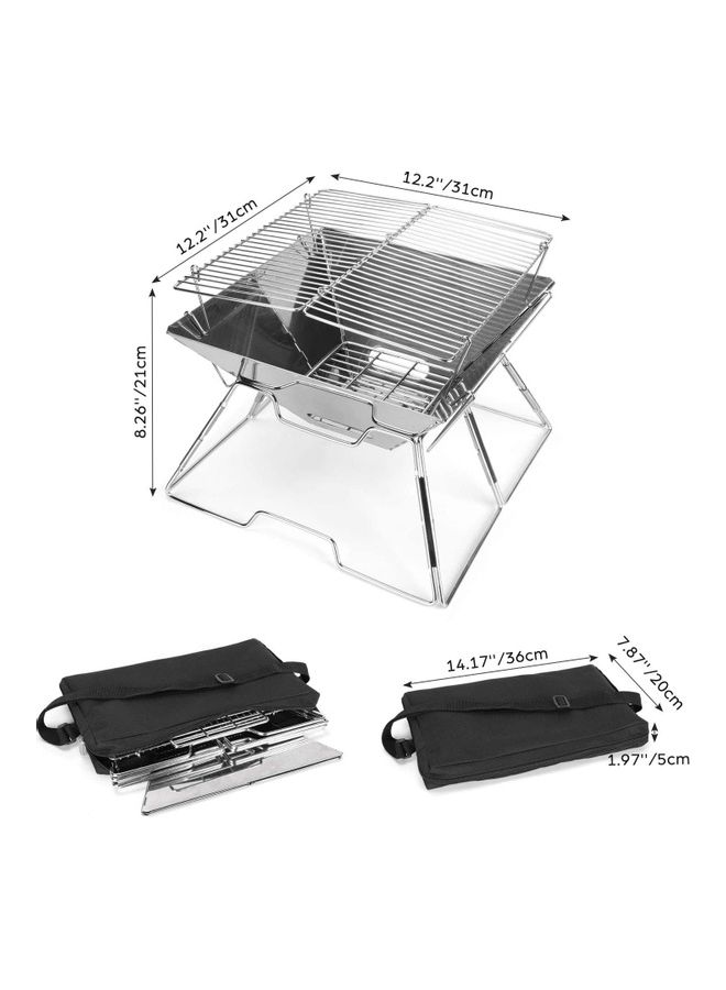 XiuWoo Folding Portable Wood Burning Stainless Steel BBQ Grill Stove with Storage Bag  - Image 4