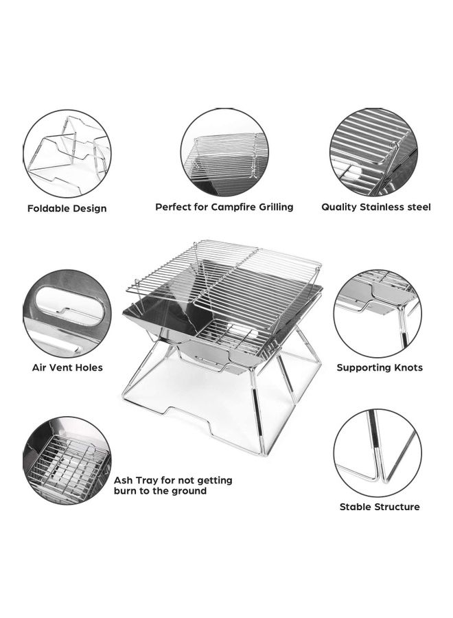 XiuWoo Folding Portable Wood Burning Stainless Steel BBQ Grill Stove with Storage Bag  - Image 5