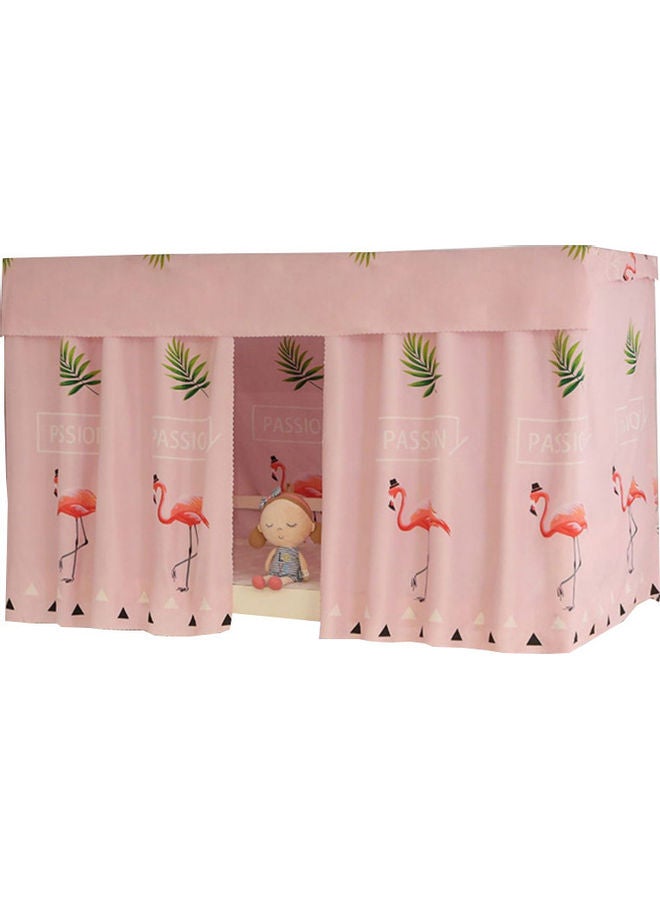 Upper Deck Curtain With Flamingo Design Cotton Pink/Green 195 x 90 x 115cm - Image 1