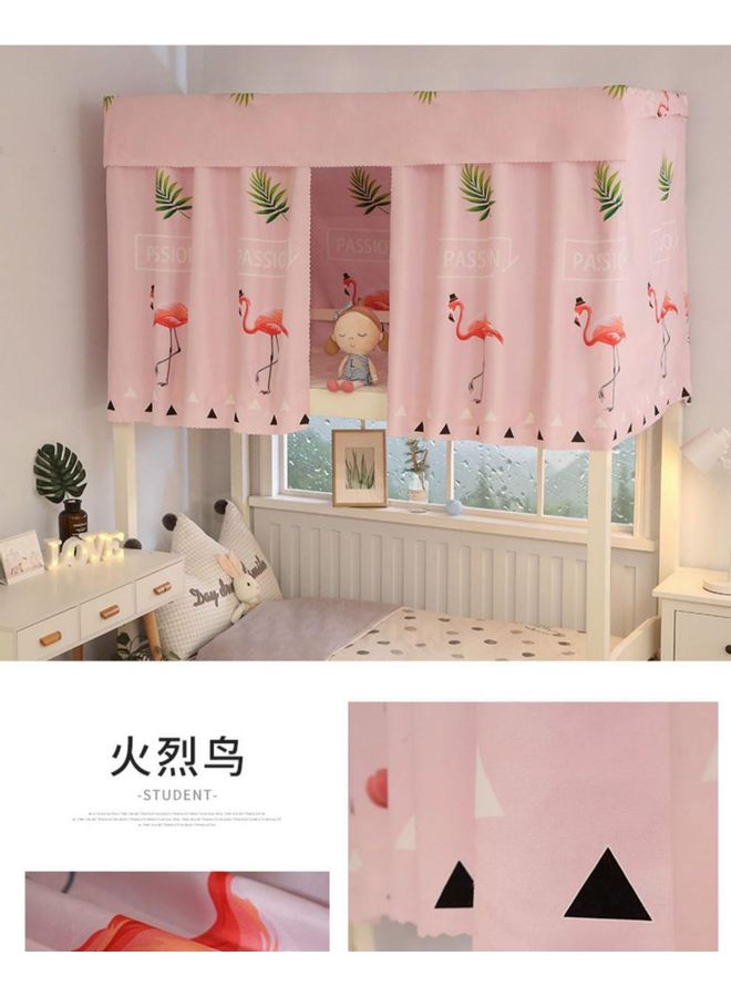 Upper Deck Curtain With Flamingo Design Cotton Pink/Green 195 x 90 x 115cm - Image 2