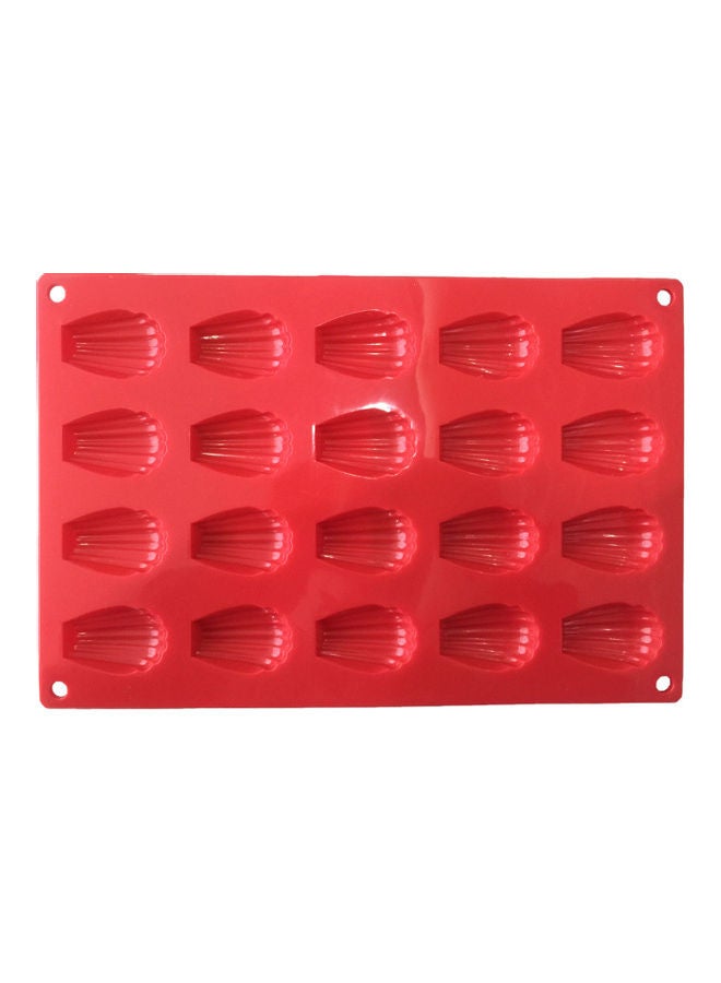 DIY 20 Cavity Silicone Cake Mould Red - Image 1