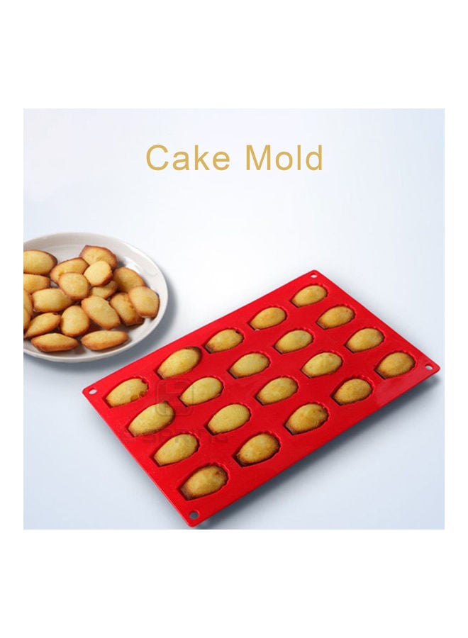 DIY 20 Cavity Silicone Cake Mould Red - Image 2
