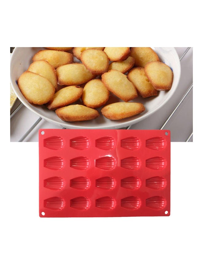 DIY 20 Cavity Silicone Cake Mould Red - Image 3