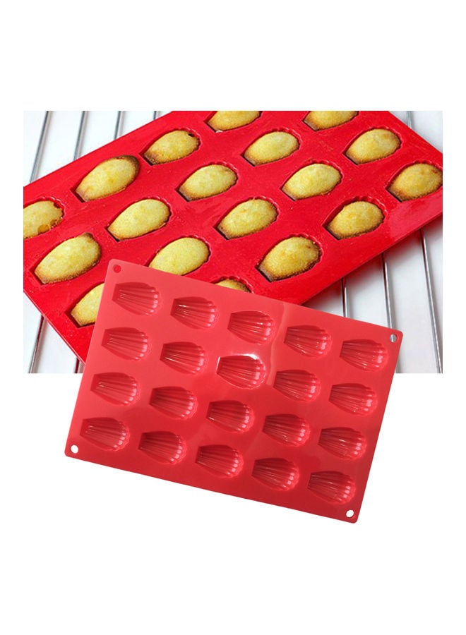 DIY 20 Cavity Silicone Cake Mould Red - Image 4