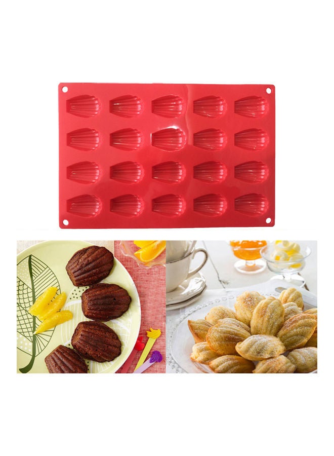 DIY 20 Cavity Silicone Cake Mould Red - Image 5