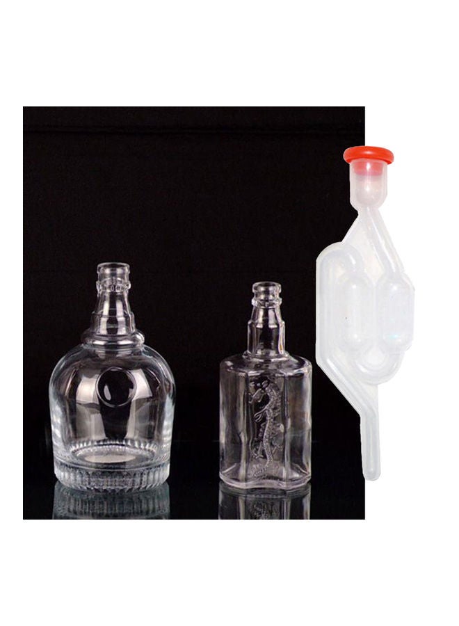 قفل هوائي بفقاعات مزدوجة مع غطاء شفاف/ أحمر - Image 2