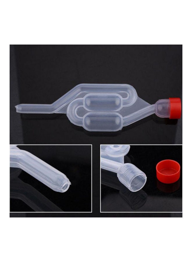 قفل هوائي بفقاعات مزدوجة مع غطاء شفاف/ أحمر - Image 4