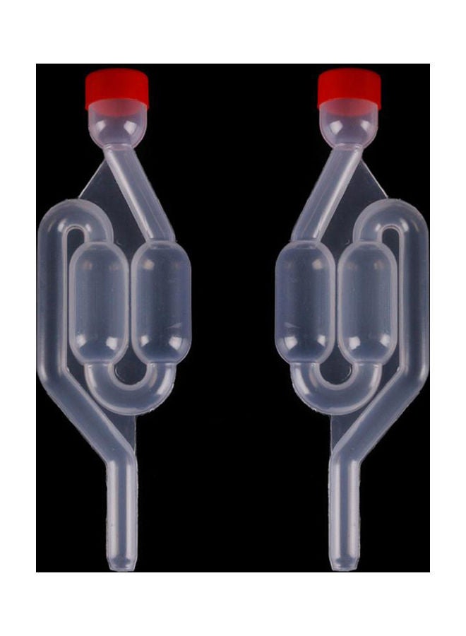 قفل هوائي بفقاعات مزدوجة مع غطاء شفاف/ أحمر - Image 5