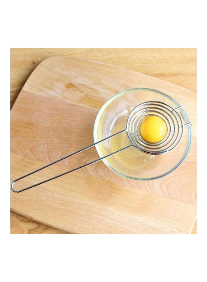 Generic - Spiral Shape Egg White Separator With Long Handle Sliver - Image 1