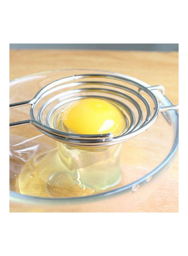 Generic - Spiral Shape Egg White Separator With Long Handle Sliver - Image 1