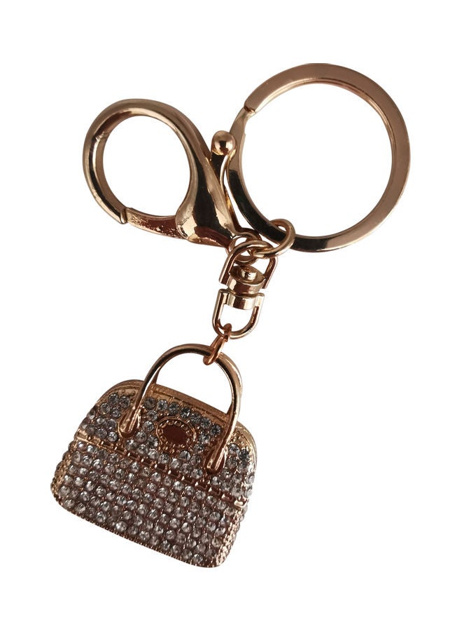 Generic Stylish Design Key Chain Gold/Clear  - Image 2