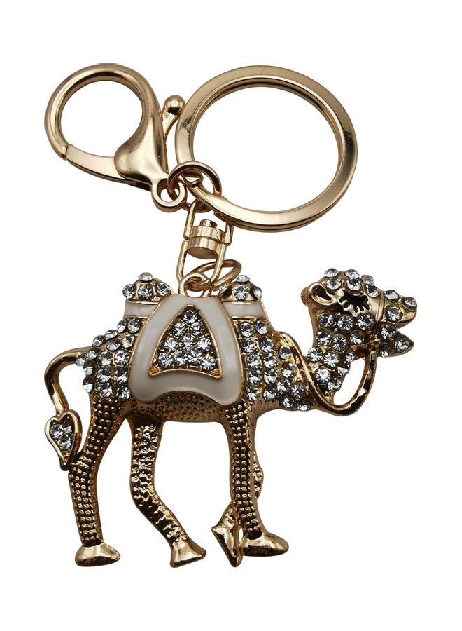 Generic Stylish Design Key Chain Gold/Clear  - Image 1