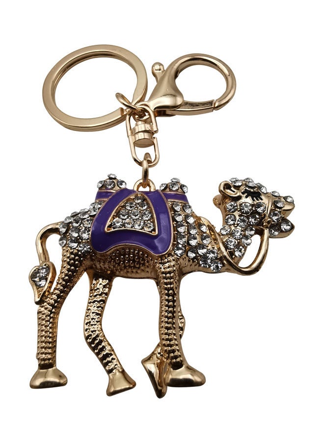 Generic Stylish Design Key Chain Gold/Purple  - Image 1