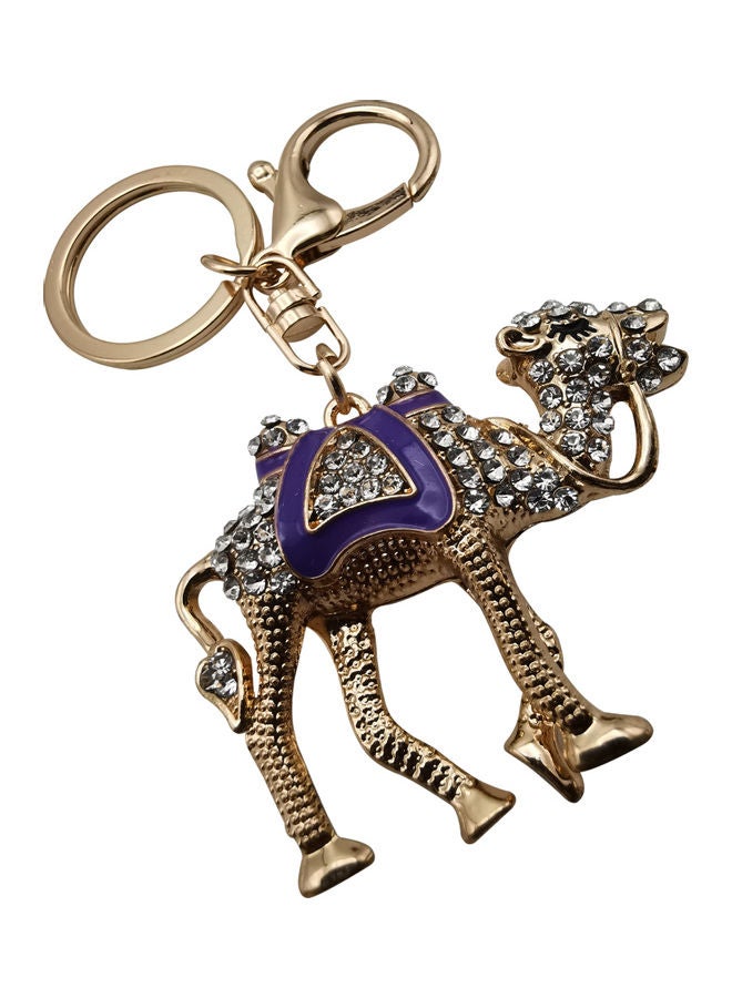 Generic Stylish Design Key Chain Gold/Purple  - Image 2