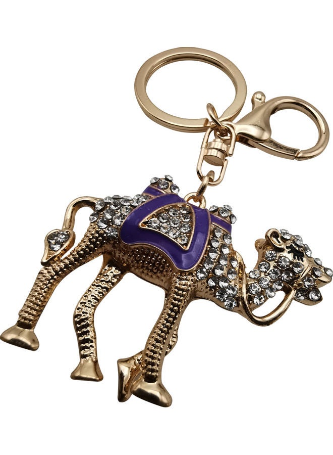 Generic Stylish Design Key Chain Gold/Purple  - Image 3
