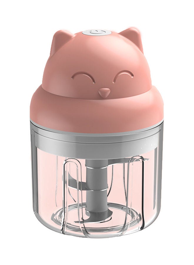 مكبس ثوم كهربائي صغير للمطبخ وردي 12.5x9.2x9.2سم