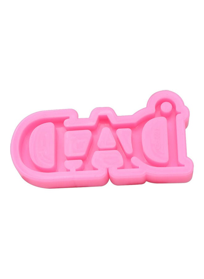 Dad Letter Shape Keychain Mold Pink - Image 1