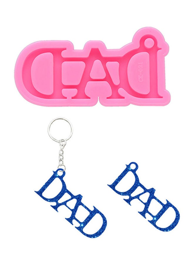 Dad Letter Shape Keychain Mold Pink - Image 2