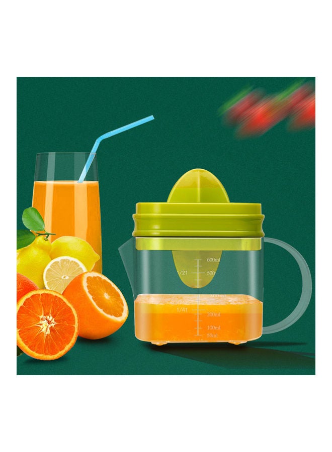 عصارة بلاستيكية تعمل بالضغط اليدوي شفاف / أخضر - Image 4