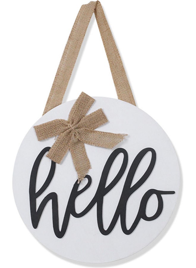 Decorative Door Plaque White/Black/Brown