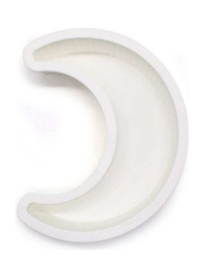 Moon Shaped Silicone Cake Mould White - Image 1