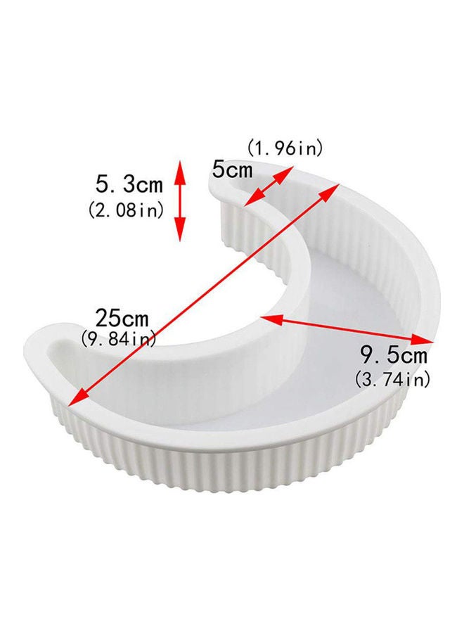 Moon Shaped Silicone Cake Mould White - Image 4