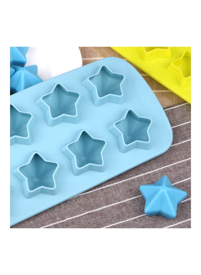 8-Cavity Star Shaped Chocolate Mould Blue 21x10.5x2.8cm - Image 3