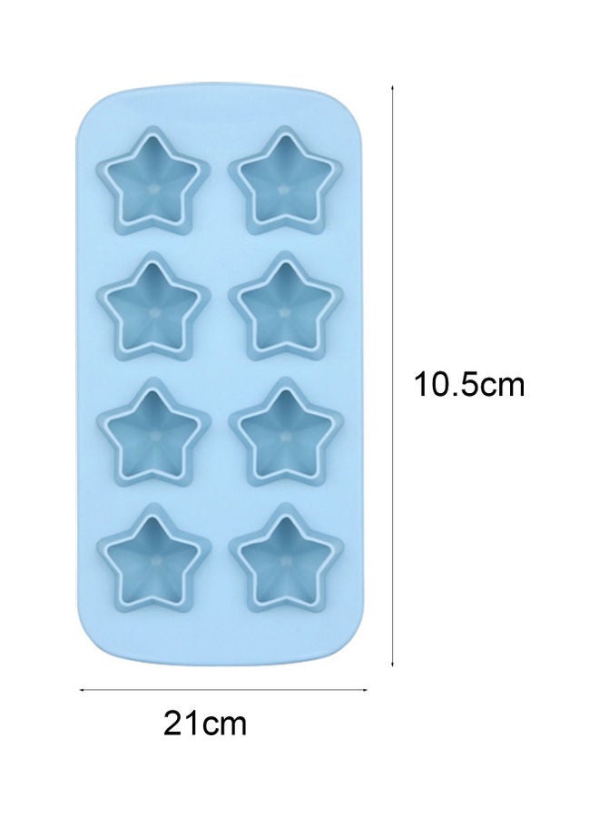 8-Cavity Star Shaped Chocolate Mould Blue 21x10.5x2.8cm - Image 2