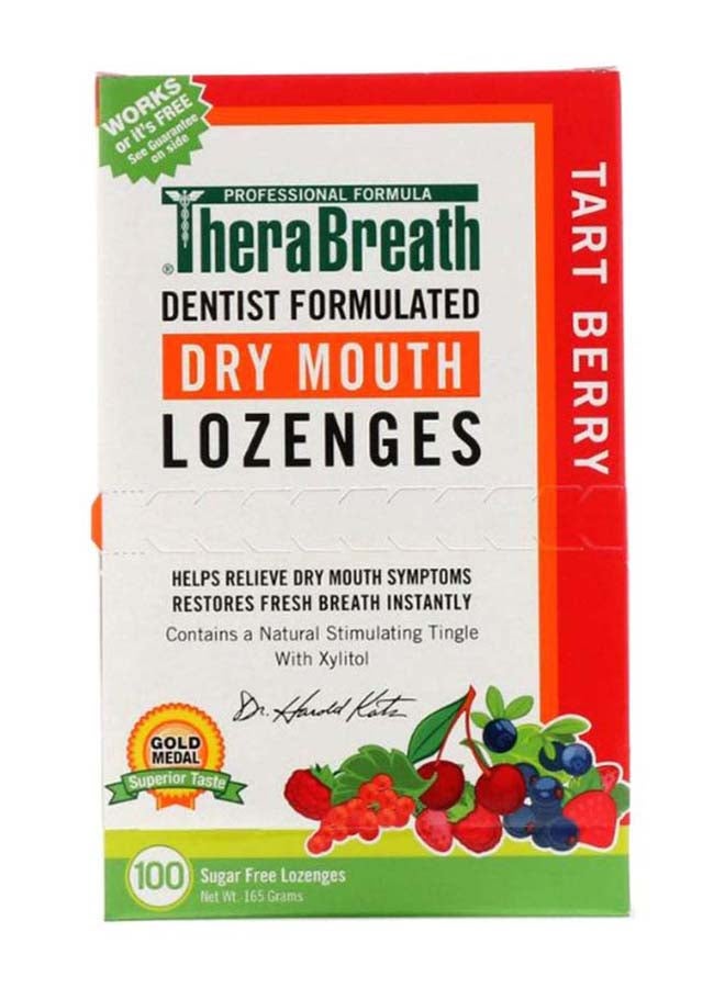 TheraBreath - Tart Berry Dry Mouth Breath Freshener - 100 Lozenges 165grams - Image 1