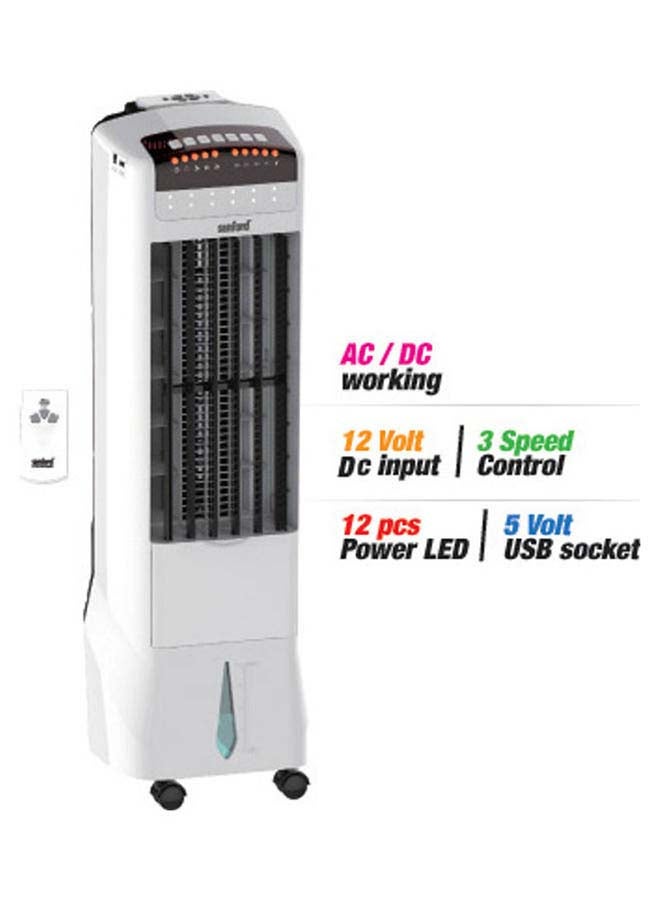 سانفورد - مبرد هواء قابل للشحن بقدرة 60 وات 60 W SF8125RAC BS أبيض/ أسود - Image 1