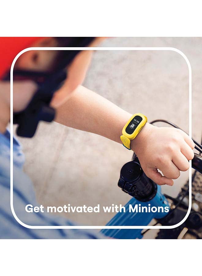 Fitbit - Ace 3,Tracker for Kids 6+ with Animated Clock Faces, Up to 8 days battery life & water resistant up to 50 m Black/Minions Yellow - Image 1