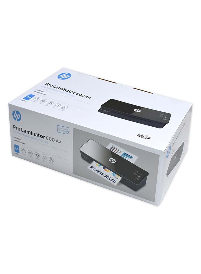 HP LAMINATOR 600 A4 LAMIATING RANGE:75/80-125MIC Black - Image 2