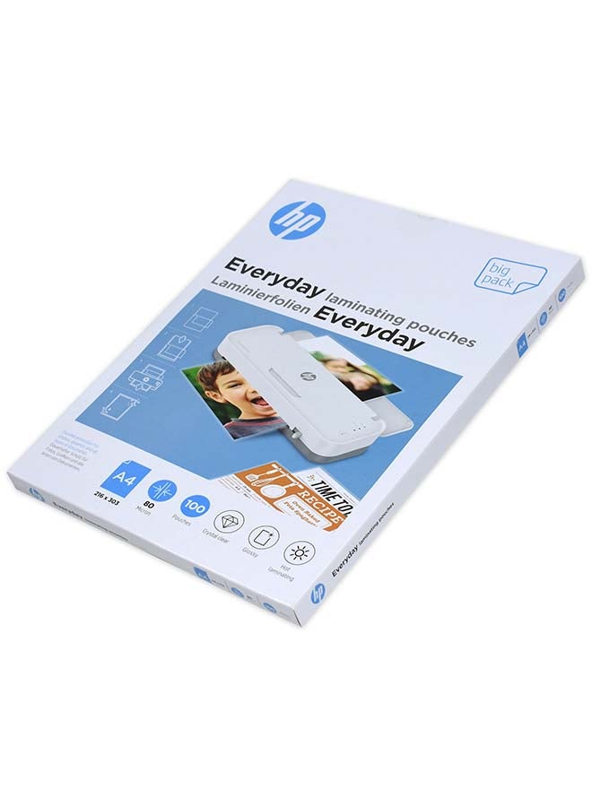 HP 100-Piece A4 Laminating Pouch White - Image 2
