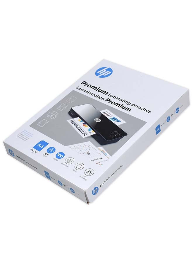 HP 100-Piece A4 Premium Laminating Pouch White - Image 2