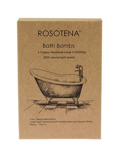 ROSOTENA 6-Piece Sea Salts Bath Bomb Set Multicolour 60grams  - Image 1