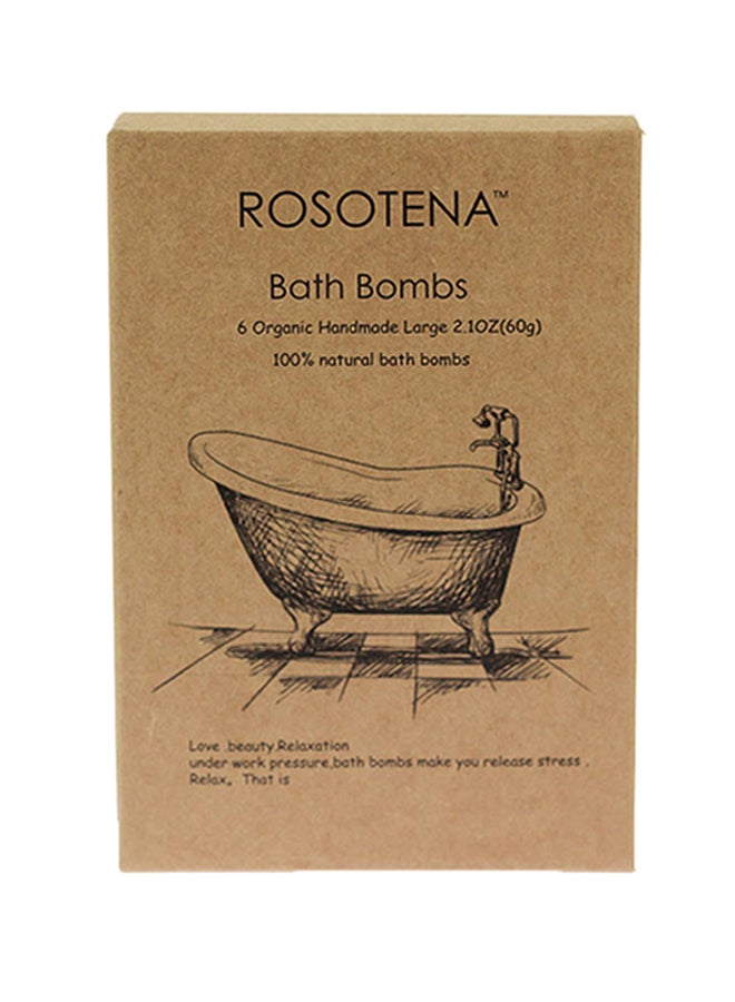ROSOTENA 6-Piece Sea Salts Bath Bomb Set Multicolour 60grams  - Image 1