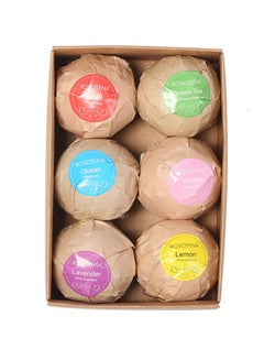 ROSOTENA 6-Piece Sea Salts Bath Bomb Set Multicolour 60grams  - Image 4