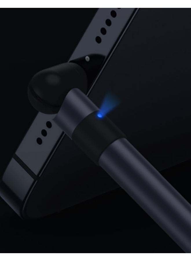 180 ° Rotatable iPhone Fast Charging Cable Black - Image 3